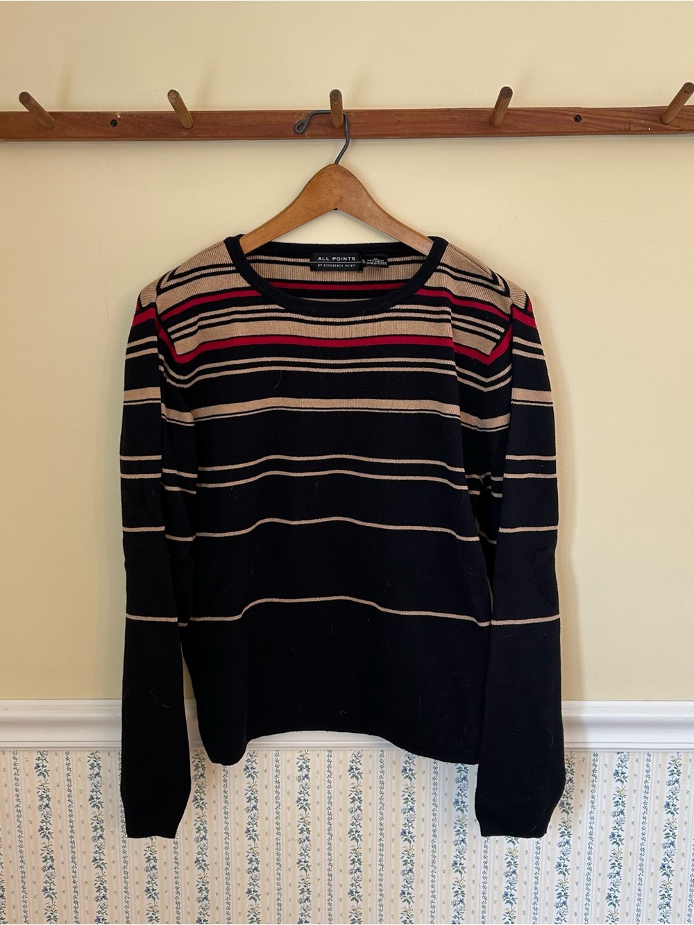 VINTAGE All Points By Reference Point Striped Sweater